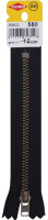 KLEIBER Reißverschluss, Metall, Länge: 120 mm, schwarz