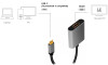 LogiLink USB 3.2 - HDMI Adapterkabel, 0,15 m, schwarz grau