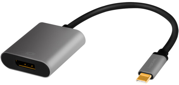 LogiLink USB-C - DisplayPort Adapterkabel, schwarz grau