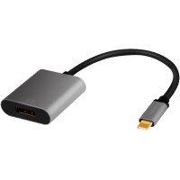 LogiLink USB-C - DisplayPort Adapterkabel, schwarz grau