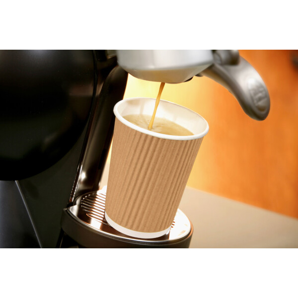 PAPSTAR Papp-Trinkbecher "pure" Ripple Wall, 0,4 l, beige