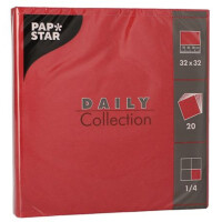 PAPSTAR Lunch-Servietten, 320 x 320 mm, 3-lagig, bordeaux