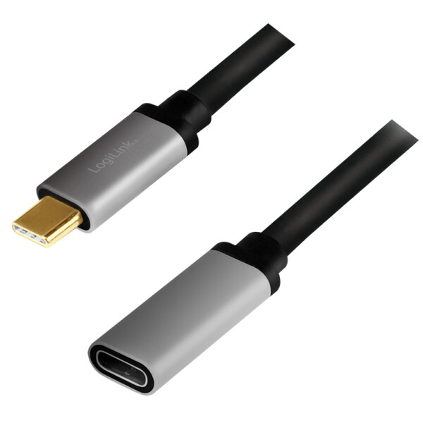 LogiLink USB 3.2 Verlängerungskabel, schwarz grau, 0,5 m
