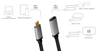 LogiLink USB 3.2 Verlängerungskabel, schwarz grau, 0,5 m