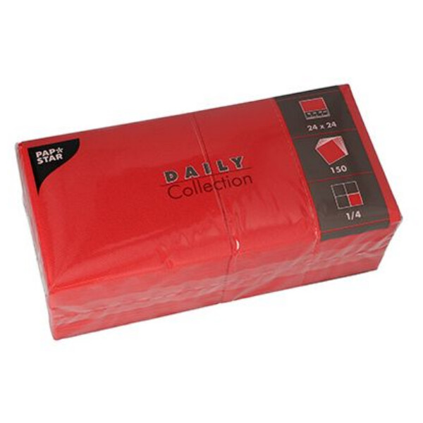 PAPSTAR Cocktail-Servietten, 240 x 240 mm, 3-lagig, schwarz