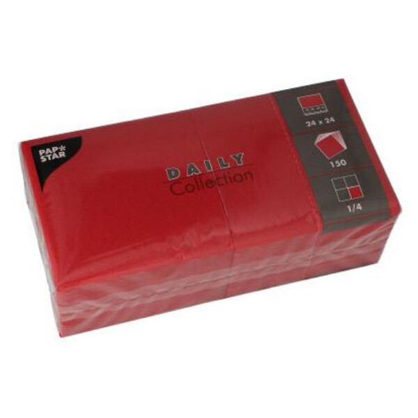 PAPSTAR Cocktail-Servietten, 240 x 240 mm, 3-lagig, schwarz