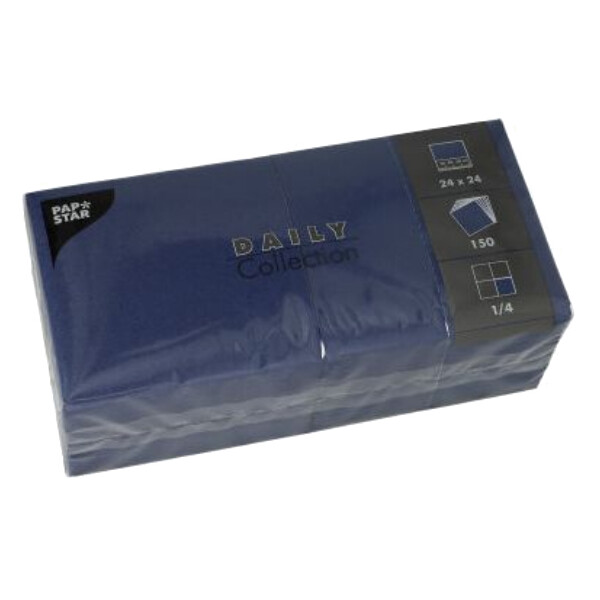 PAPSTAR Cocktail-Servietten, 240 x 240 mm, 3-lagig, schwarz