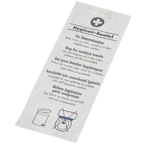 PAPSTAR Papier-Hygienebeutel, bedruckt, weiß