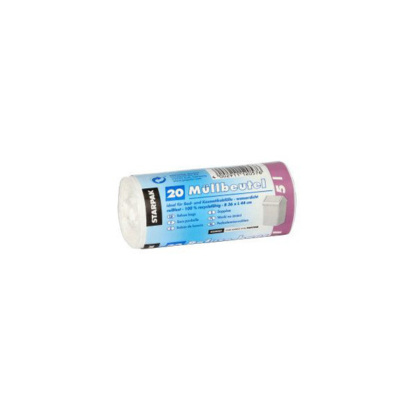 STARPAK Mülleimerbeutel LDPE, 5 Liter, weiß