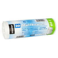 STARPAK Mülleimerbeutel LDPE, 5 Liter, weiß