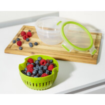 emsa Fruit Bowl CLIP & GO, 1,1 Liter, transparent grün, rund