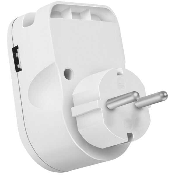 LogiLink Adapterstecker mit Smartphone-Ablagefläche, weiß