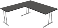 kerkmann Schreibtisch Start Up mit Anbau, (B)1.800 mm, grau