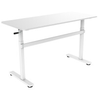 LogiLink Sitz-Steh-Schreibtisch, (B)1.400 mm, weiß