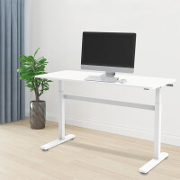 LogiLink Sitz-Steh-Schreibtisch, (B)1.400 mm, weiß