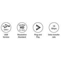 DIGITUS Adapter- Konverterkabel, USB-C - HDMI-A, 5,0 m