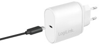LogiLink USB-Adapterstecker, 1x USB-C PD Port, 20 Watt, weiß