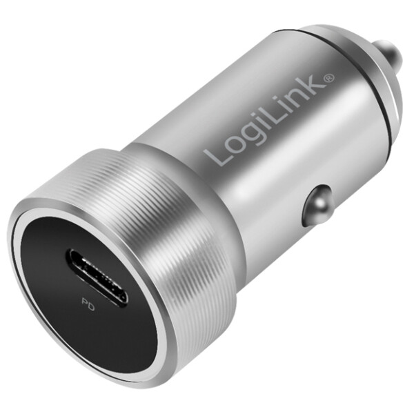 LogiLink USB-KFZ-Ladeger&auml;t, 1-fach, silber