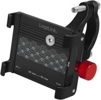 LogiLink Fahrrad-Smartphonehalterung, fixiert, schwarz rot
