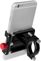 LogiLink Fahrrad-Smartphonehalterung, fixiert, schwarz rot