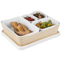 APS Lunchbox SERVING BOX L, 300 x 250 x 80 mm, weiß beige