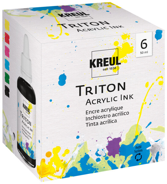 KREUL Acryltinte TRITON Acrylic Ink, 6er-Set