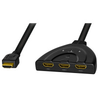 LogiLink 4K HDMI Splitter Switch, bidirekt, Pigtail, schwarz