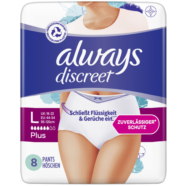always discreet Inkontinenz-Höschen Pants Plus, Größe: M
