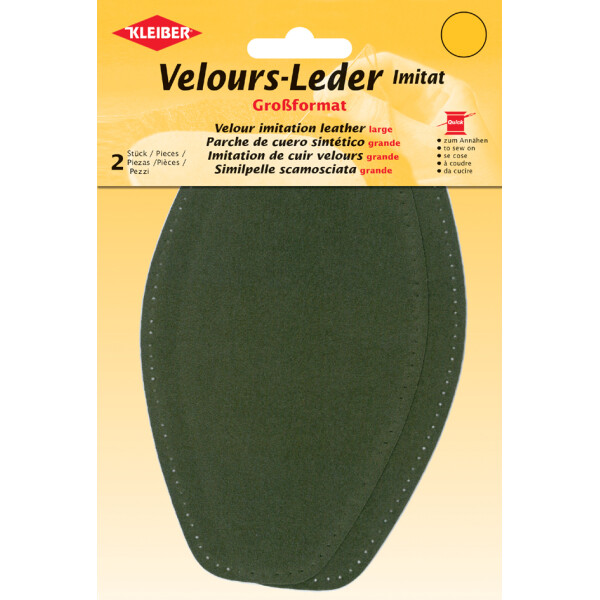 KLEIBER Velour-Leder-Imitat, 95 x 185 mm, beige