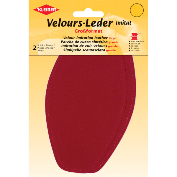 KLEIBER Velour-Leder-Imitat, 95 x 185 mm, beige