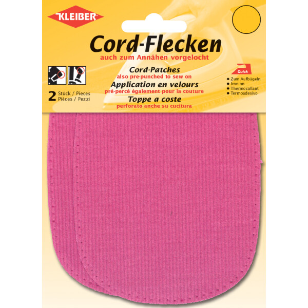 KLEIBER Cord-Flecken, 135 x 100 mm, pink