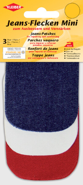 KLEIBER Jeans-Flecken Mini, Sortierung 3, 90 x 70 mm, farbig