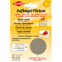 KLEIBER Zephir-Aufbügel-Flicken, 400 x 120 mm, weiß