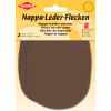 KLEIBER Nappa-Lederflecken oval, 100 x 125 mm, dunkelbraun