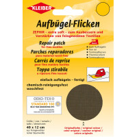 KLEIBER Zephir-Aufbügel-Flicken, 400 x 120 mm, schwarz