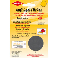 KLEIBER Zephir-Aufbügel-Flicken, 400 x 120 mm, schwarz