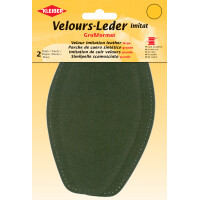 KLEIBER Velour-Leder-Imitat, 95 x 185 mm, mittelgrau
