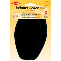 KLEIBER Velour-Leder-Imitat, 95 x 185 mm, mittelgrau