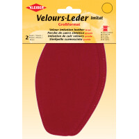 KLEIBER Velour-Leder-Imitat, 95 x 185 mm, mittelgrau