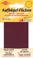 KLEIBER Zephir-Aufbügel-Flicken, 300 x 60 mm, weinrot