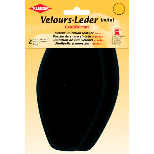 KLEIBER Velour-Leder-Imitat, 95 x 185 mm, dunkelbraun