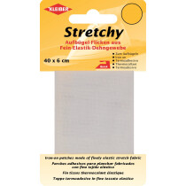 KLEIBER Stretchy-Bügel-Flicken, 400 x 60 mm, weiß