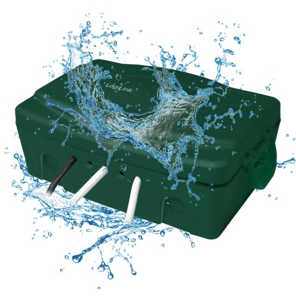 LogiLink Au&szlig;en-Elektronikbox, wetterfest, IP54, gr&uuml;n