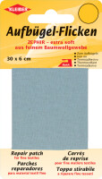 KLEIBER Zephir-Aufbügel-Flicken, 300 x 60 mm, hellgrau