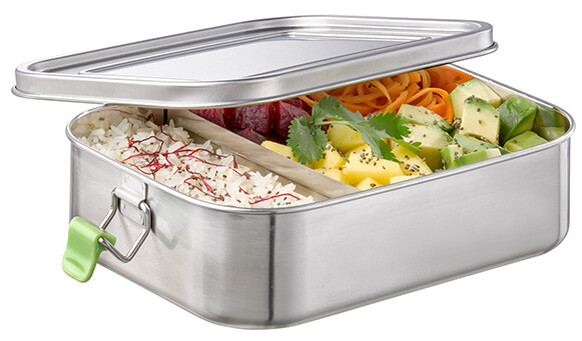 APS Lunchbox "XL", aus mattiertem Edelstahl, 1,4 Liter