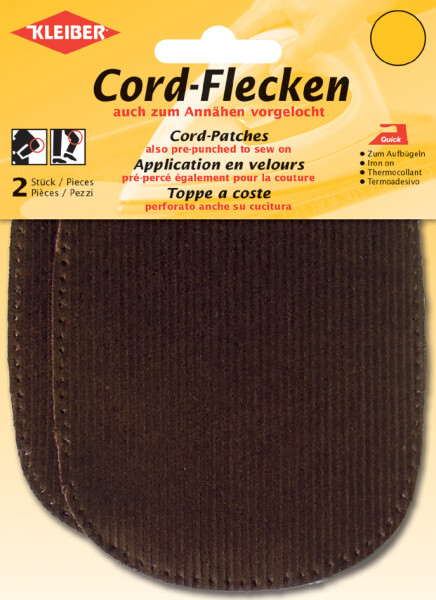 KLEIBER Cord-Flecken, 135 x 100 mm, braun
