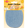 KLEIBER Jeans-Bügelflecken oval, 130 x 100 mm, hellblau