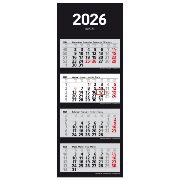 herlitz 4-Monats-Wandkalender 2027