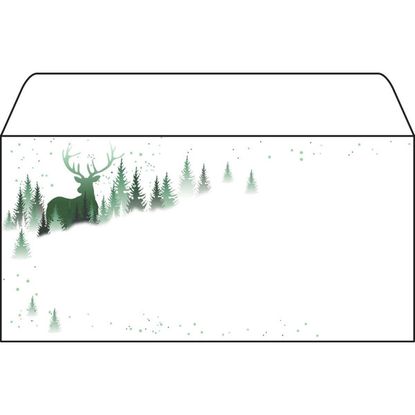 sigel Weihnachts-Motiv-Umschlag "Christmas Forest", DIN lang