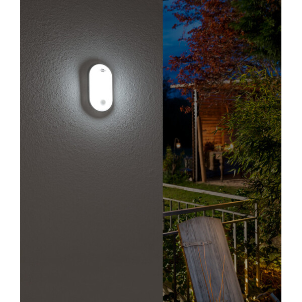 brennenstuhl LED Ovalleuchte, mit Bewegungsmelder, wei&szlig;